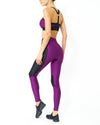 High Waist Contrast Yoga Workout Legging - Savoy Active