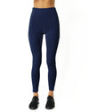 High Waisted Yoga Leggings - Navy Blue - Savoy Active
