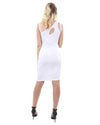 Eden Asymmetric Neckline Mini Dress - White