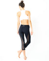 L'espace Low-Waisted Capri Leggings with Mesh Panels and Reflective Strips - Savoy Active