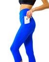 High Waisted Yoga Capri Leggings - Sky Blue - Savoy Active