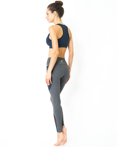 Helo Racerback V-Neck Athletic Sports Bra - Black - Savoy Active