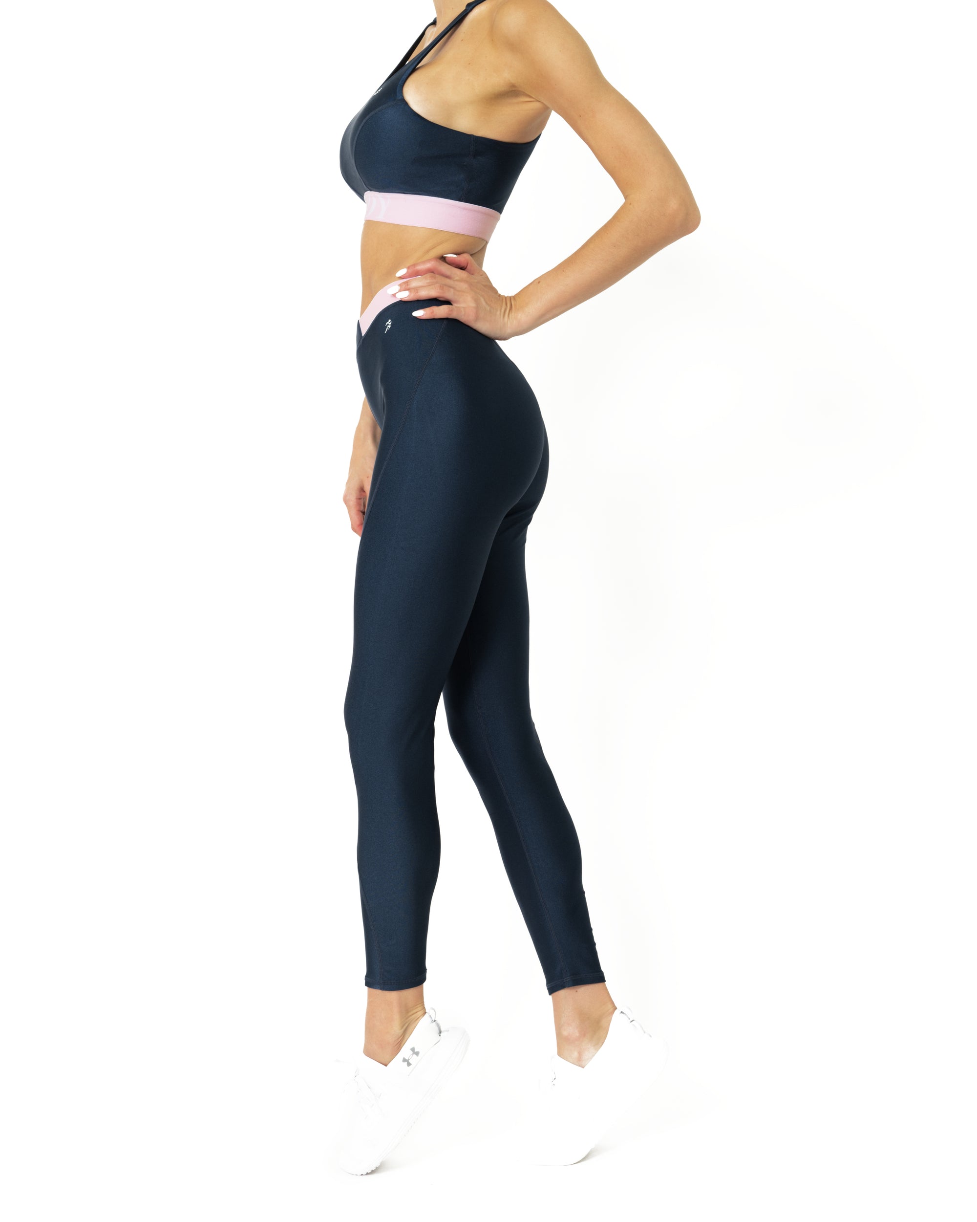 Hudson Two Piece Workout Set - Sports Crop Bra and Mid Rise Leggings - Savoy Active