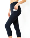 Jolie High-Waisted Capri Leggings With Hip Pockets - Savoy Active