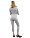 Fratessa Seamless Leggings & Sports Top Set - Grey