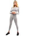 Fratessa Seamless Leggings & Sports Top Set - Grey