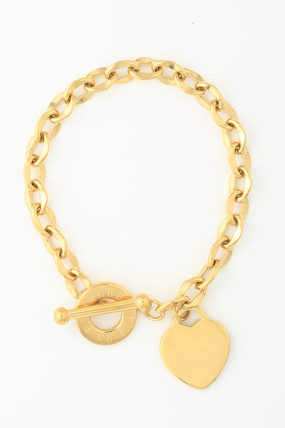 Kanika Heart & Cross Bracelet - Gold
