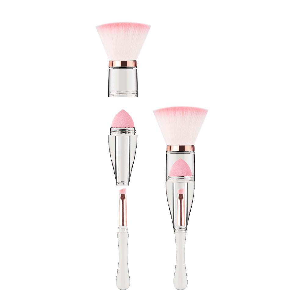 Z'OREYA 3 in 1 Makeup Brush Set Handle Beauty Brushes Multi-functional