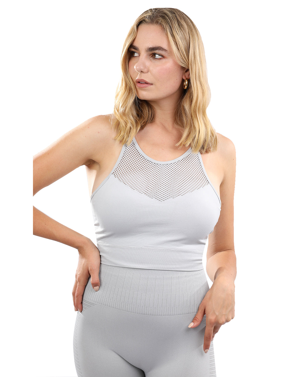 Helia Seamless Sports Bra - Grey