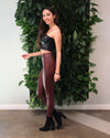 Blantyre Faux Leather Legging Pant - Maroon