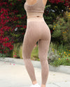 Bedford Seamless Python Pattern Leggings & Sports Bra Set- Coffee