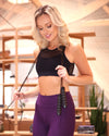 Professional gym adjustable jump rope - Black