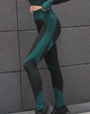 Trois Seamless Legging - Black with Teal Blue