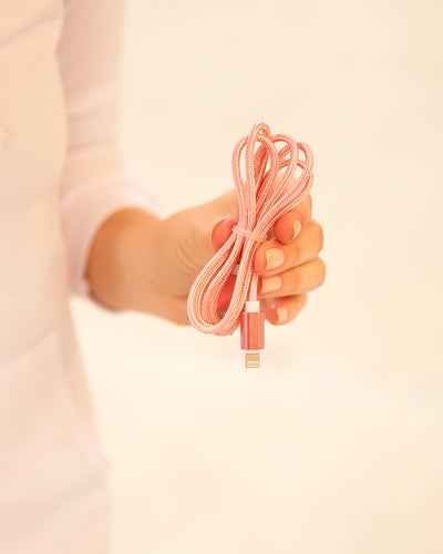 iPhone Braided Cable Charger - Pink