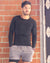 Robbins Long Sleeved Men's Tshirt - Black