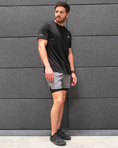 Burk Short Sleeve Shirt - Black with White Logo