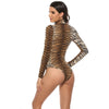 Aniston Long-Sleeve Bodysuit - Tiger Print