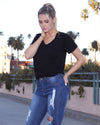 Jocelyn Distressed Skinny Jean - Navy