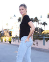 Natalia Skinny Ripped Jeans - Light Blue