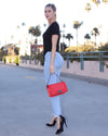 Riverside Women's Faux Leather Bag - Red