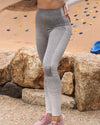Bocana Seamless Leggings & Sports Top Set - Grey & White