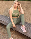 Huntington Set - Leggings & Sports Bra - Olive Green