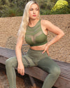 Huntington Set - Leggings & Sports Bra - Olive Green