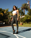 High Waisted Yoga Leggings - Slate Grey