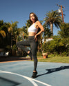 High Waisted Yoga Leggings - Slate Grey