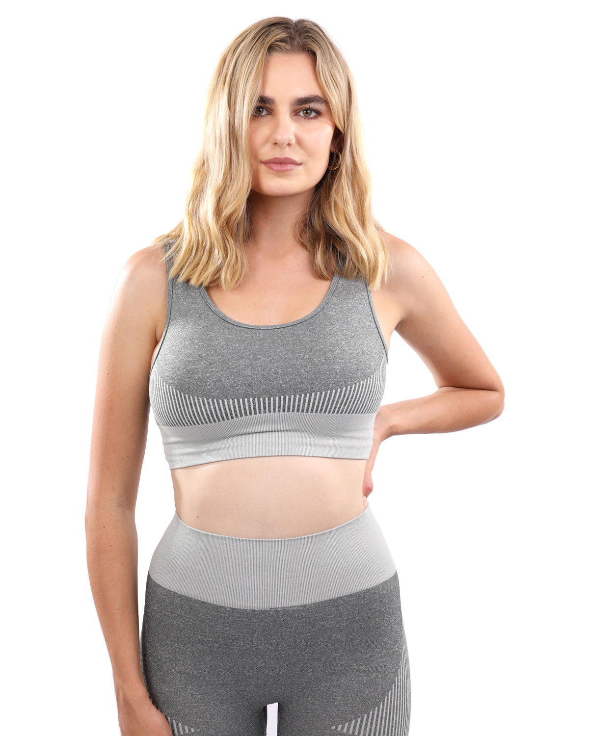 Isalda Seamless Sports Bra - Grey