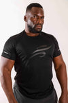 Short Sleeve Shirt with Reflective Logo - Black - Savoy Active