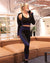Trois Seamless Sports Bra - Black with Navy