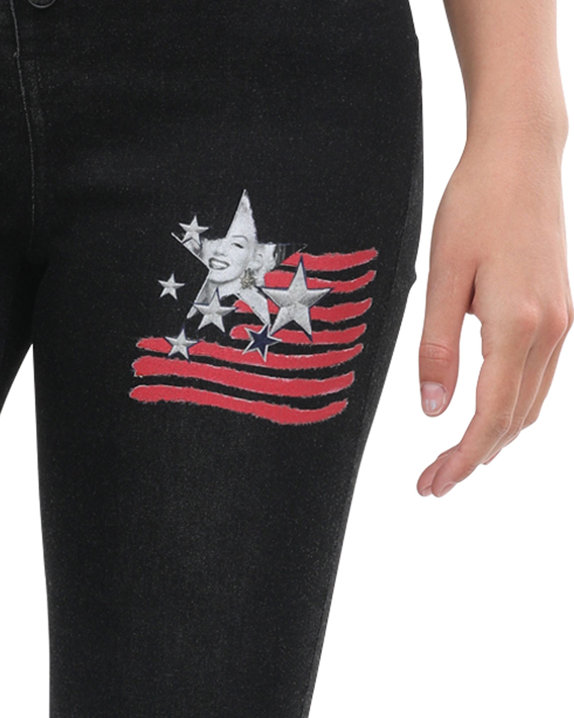 Wilshire Skinny Jeans With Marilyn Monroe 7 Star Decal