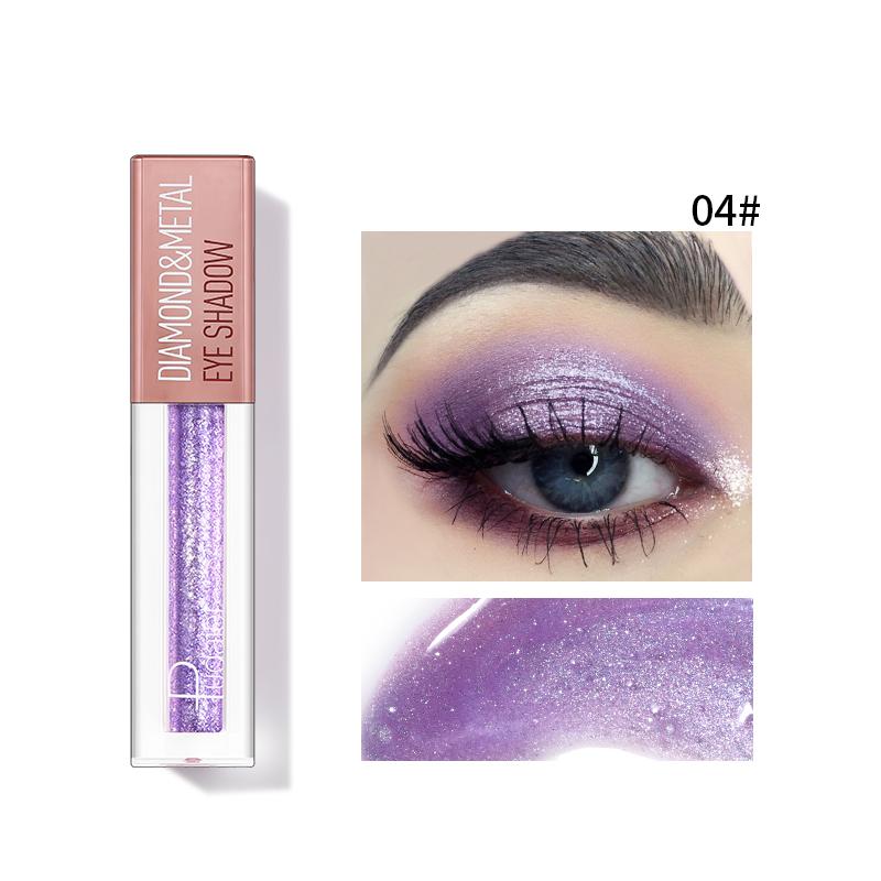 Pudaier Diamond Shimmer & Glow Liquid Eyeshadow | Matte Finished - Color #04 Purple