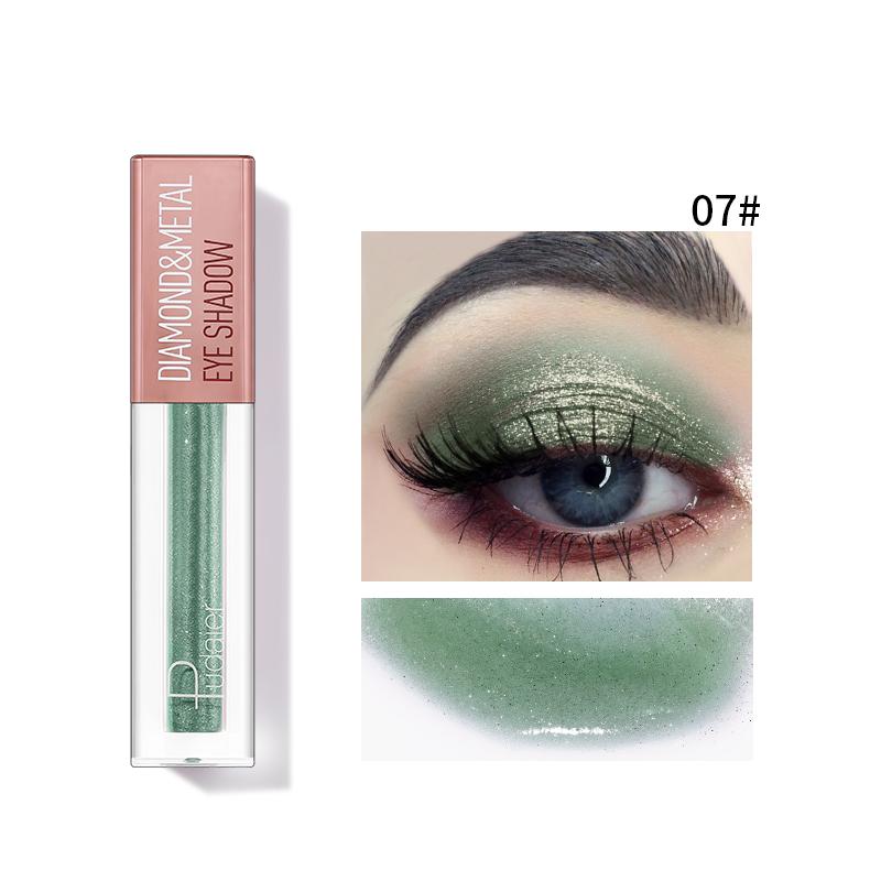 Pudaier Diamond Shimmer & Glow Liquid Eyeshadow | Matte Finished - Color #07 Green