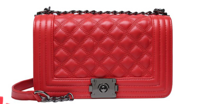 Riverside Women's Faux Leather Bag - Red