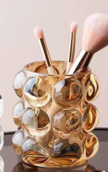 Glass Candle Holder - Gold Tint