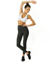 High Waisted Yoga Leggings - Slate Grey - Savoy Active