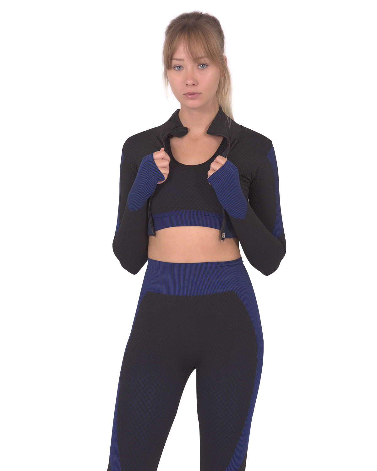 Trois Seamless Sports Jacket - Black with Navy