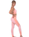 Trois Seamless Leggings & Sports Top 2 Set - Pink