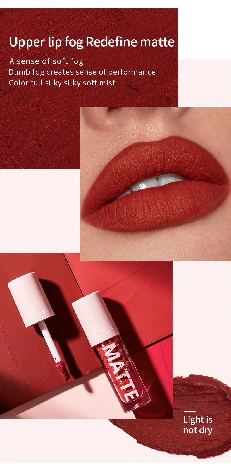 PUDAIER® Air Matte Lip Color - Color #02 Bean Paste