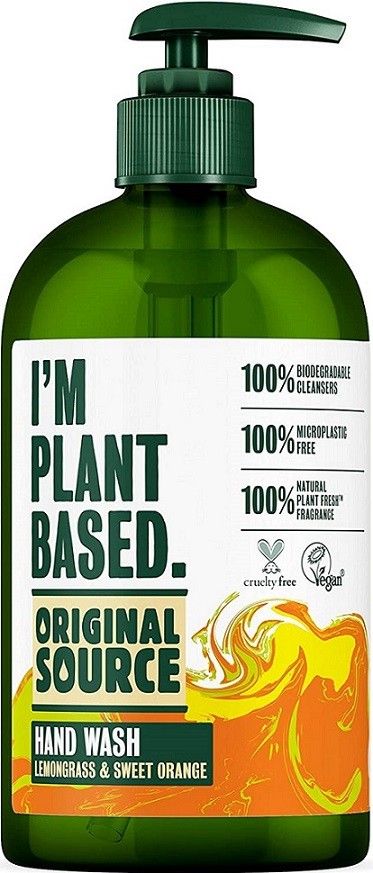 ORIGINAL SOURCE I'M PLANT BASED LEMONGRASS & SWEET ORANGE HAND WASH HAND SOAP PUMP 335 ML