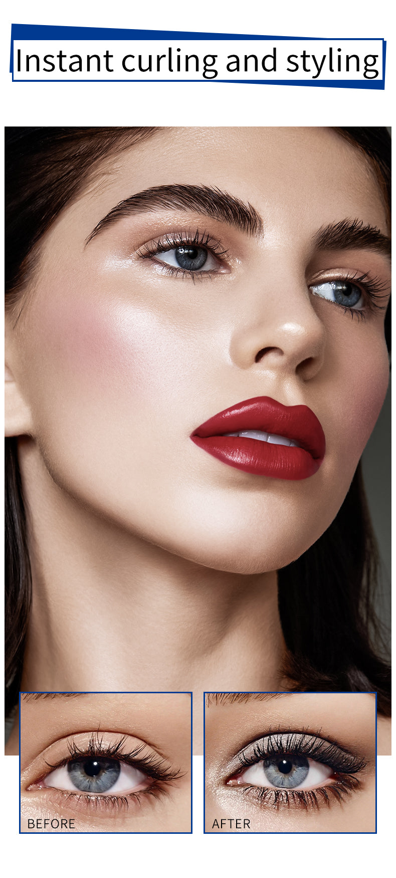 PUDAIER® Volumizing & Lengthening Colored Mascara - Color #01 Black