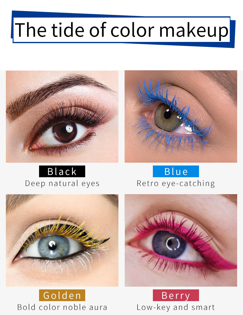 PUDAIER® Volumizing & Lengthening Colored Mascara - Color #01 Black